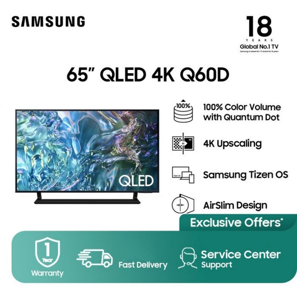 SAMSUNG QLED 65" SMART TV 4K QA65Q60DAKXXD