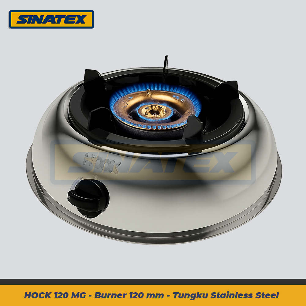 Kompor Hock 120MG Kompor Gas Stainless Hock Mutiara Gold 1 tungku Cocok Untuk Rumah Tangga & Boiler