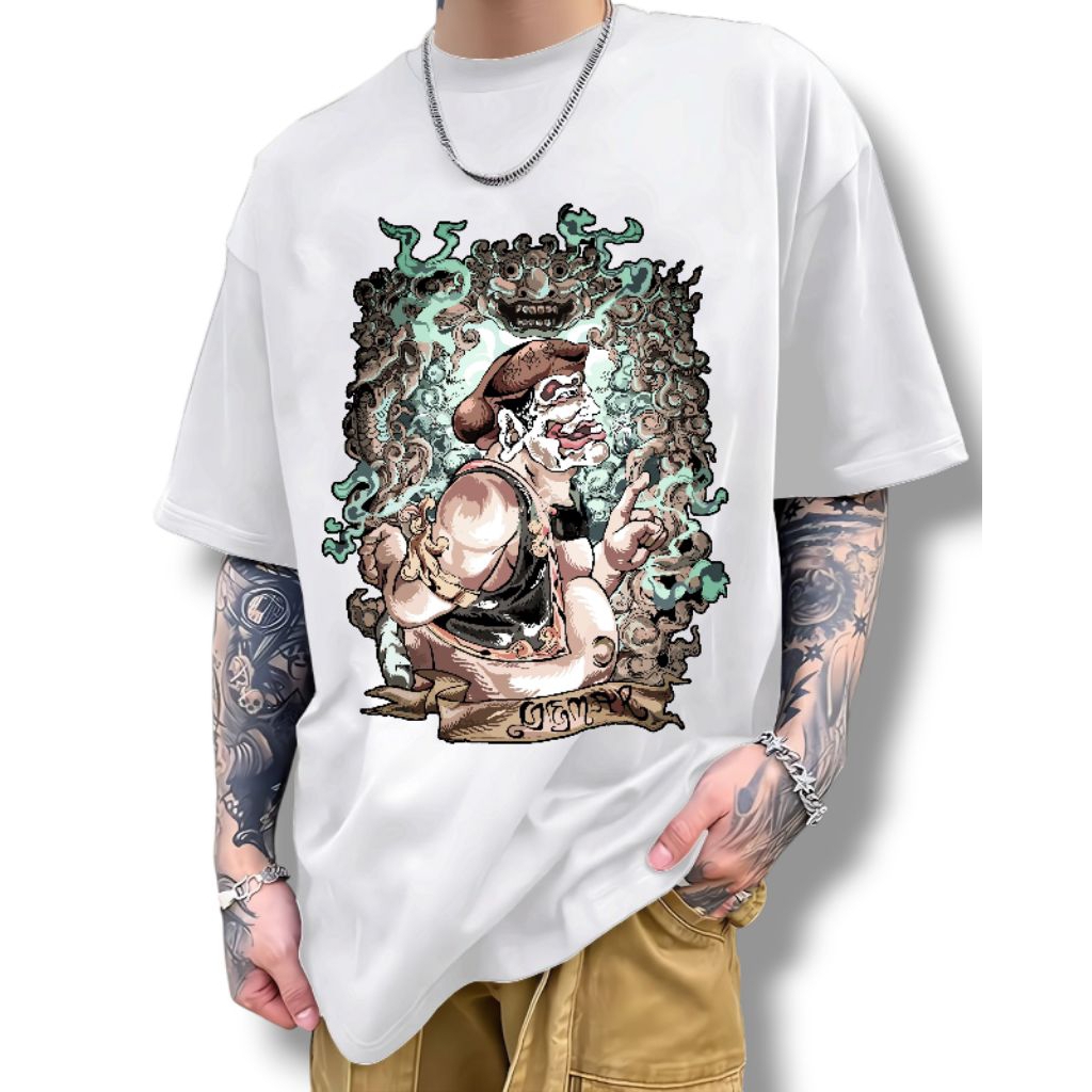 ALPHA - KAOS JUMBO PRIA DEWASA DISTRO MOTIF WAYANG SEMAR KEREN BATIK