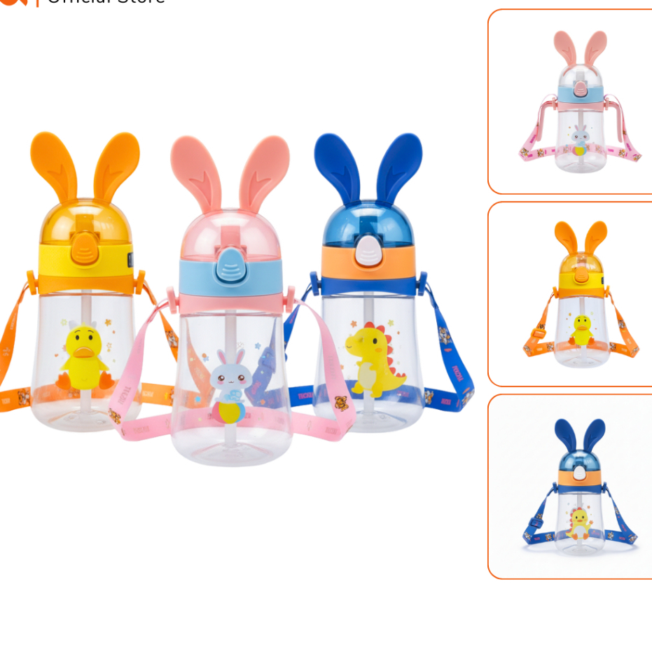 BOTOL MINUM ANAK / BOTOL SUSU ANAK GAGANG + TALI PANJANG (2001)