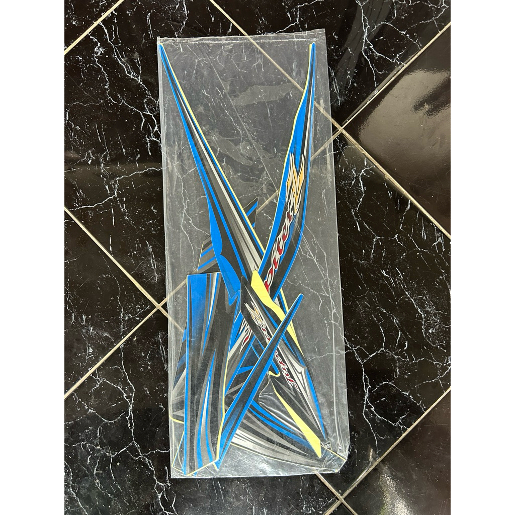 STRIPING STIKER JUPITER Z ROBOT NEW 2011 BIRU HITAM