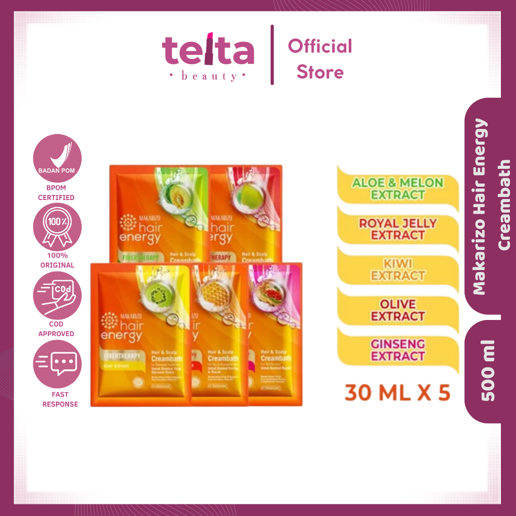 (ORIGINAL) CREAMBATH MAKARIZO SACHET, MAKARIZO CREAMBATH SACHET, CREAMBATH MAKARIZO ROYAL JELLY, cre