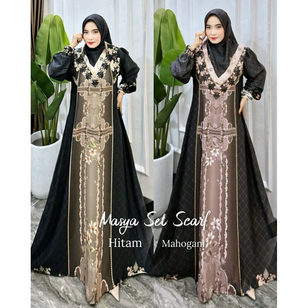 MASYA SERIES / COD / Gamis Printing Terbaru / original brand