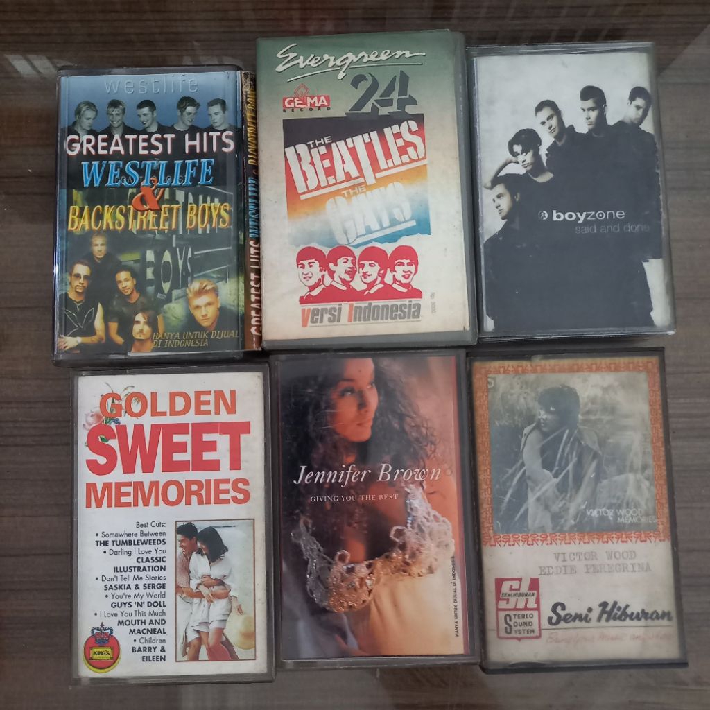 Cassette Tape Antik / Koleksi Lagu Barat / The Beatles / Westlife, Backstreet Boys / Sweet Memories