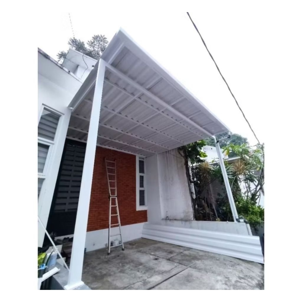 kanopi Bajaringan - kanopi besi hollow - alderon - twinwall - alderon double (GRATIS SURVEY BERGARAN
