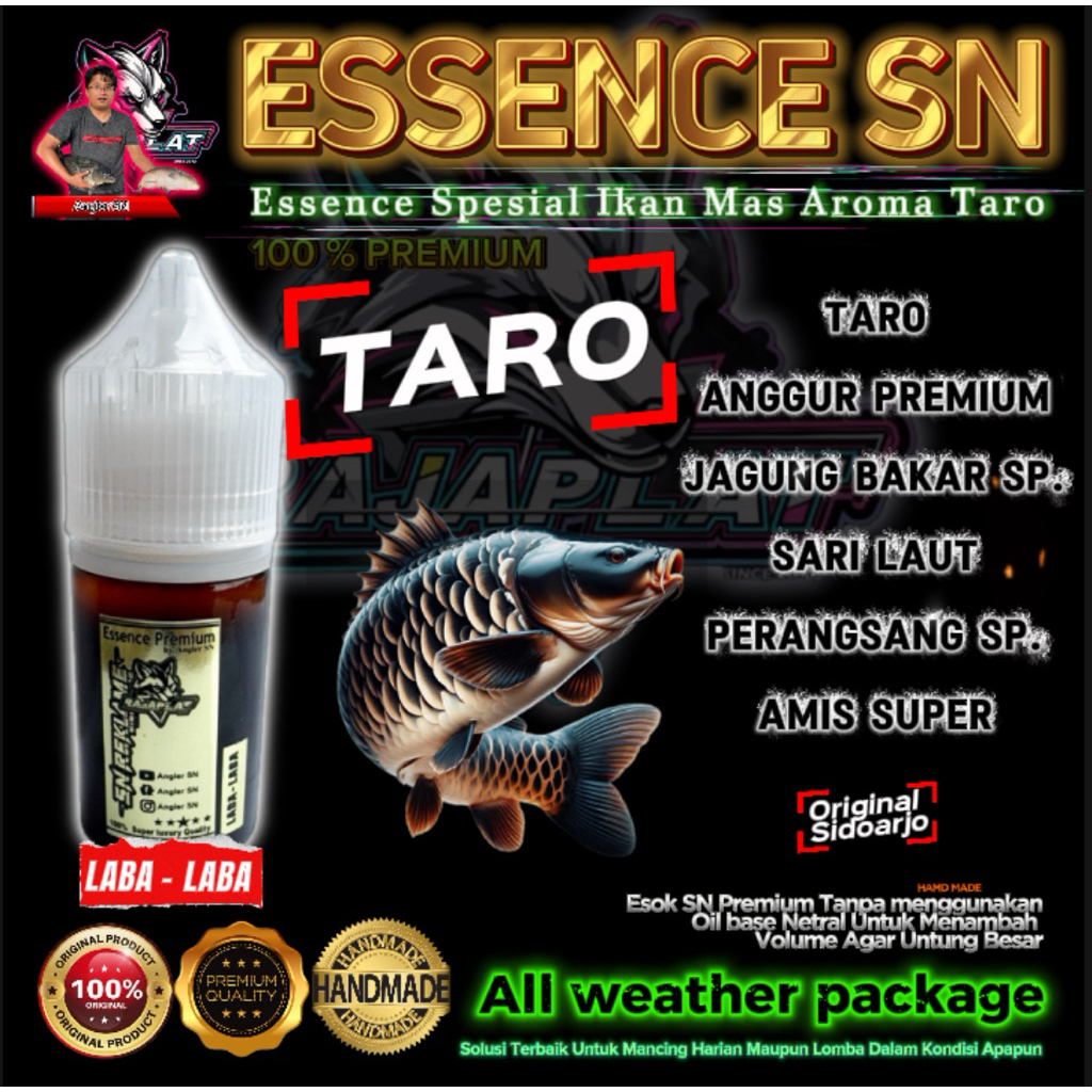 Essence Laba-laba Aroma Taro untuk Ikan Mas Aroma Anggur Premium amisan super gurih, mengandung pera
