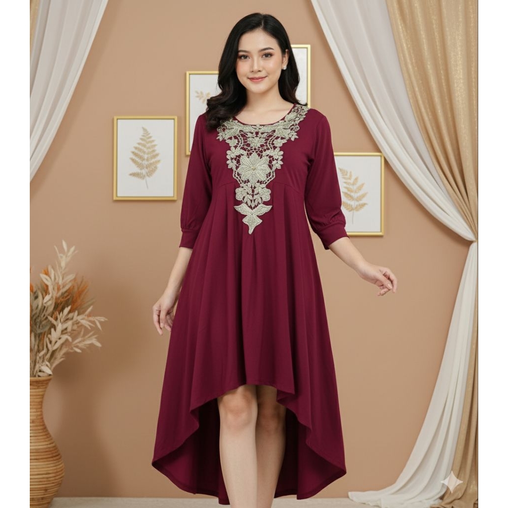 Tunik model panjang belakang+Adm