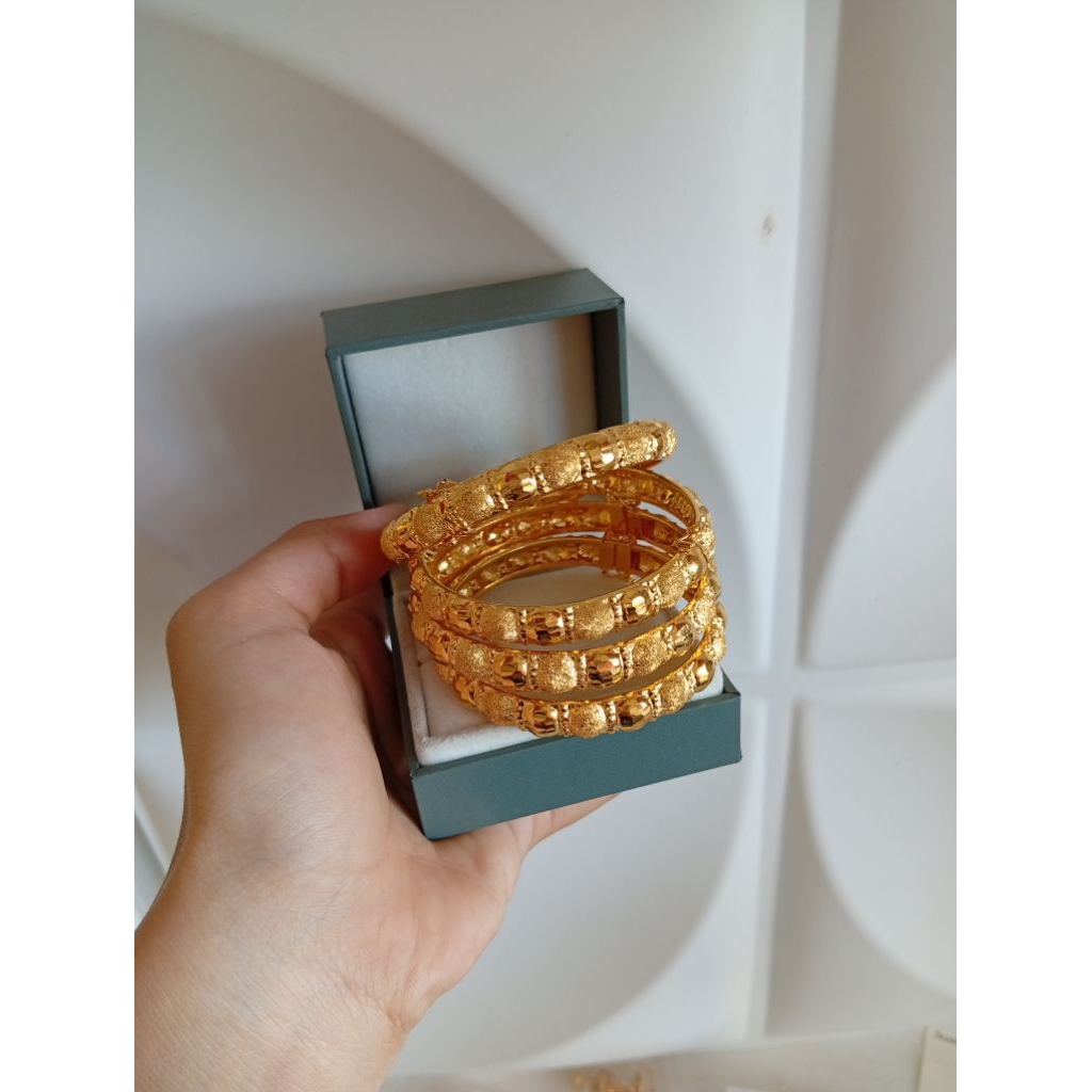 Gelang keroncong boba lapis emas 5gram