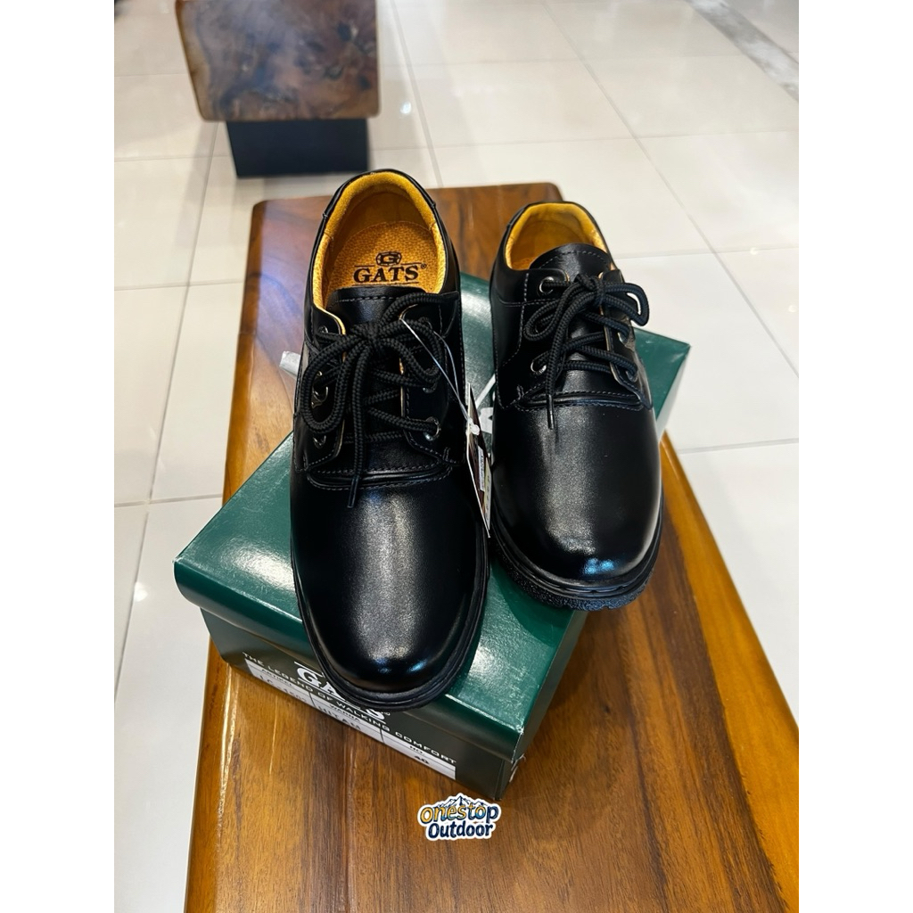 Sepatu Kulit GATS LC1502 Original - Sepatu Kulit Tali Gats LC 1502 - Sepatu Pantofel Kulit Asli Pria