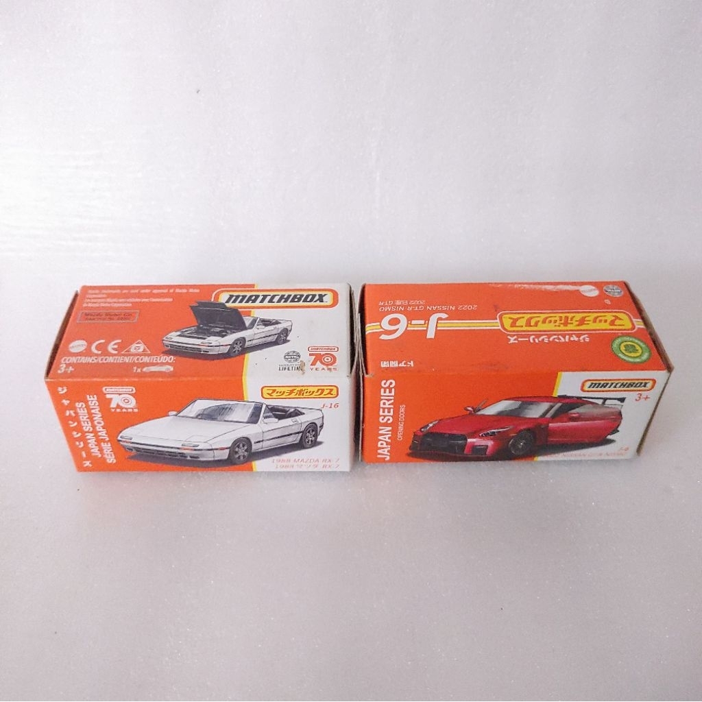 hot wheels matchbox moving parts paket 2pcs nissan gt r nismo mazda rx 7