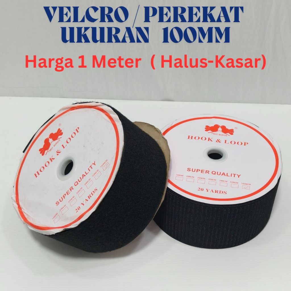 Velcro Prepet Perekat Magic Tape 10cm Hitam