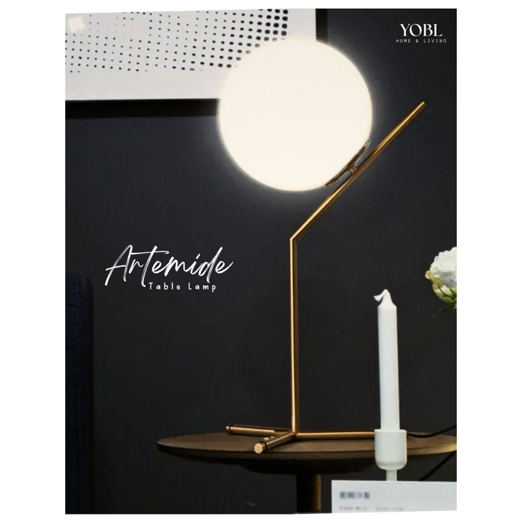 Lampu Hias Meja Bola Minimalis Modern Gold