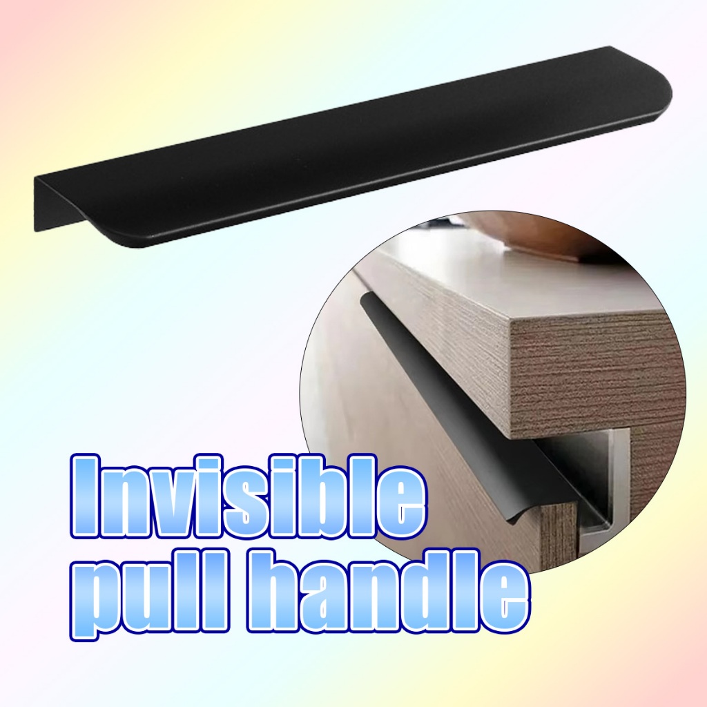 Tarikan Handle Laci Pintu Lemari Meja Belajar Minimalis aluminium panjang 80/120/150/200mm Kantor Ki