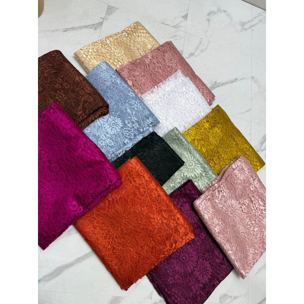 brokat sparkel motif bunga matahari rijek/gradB