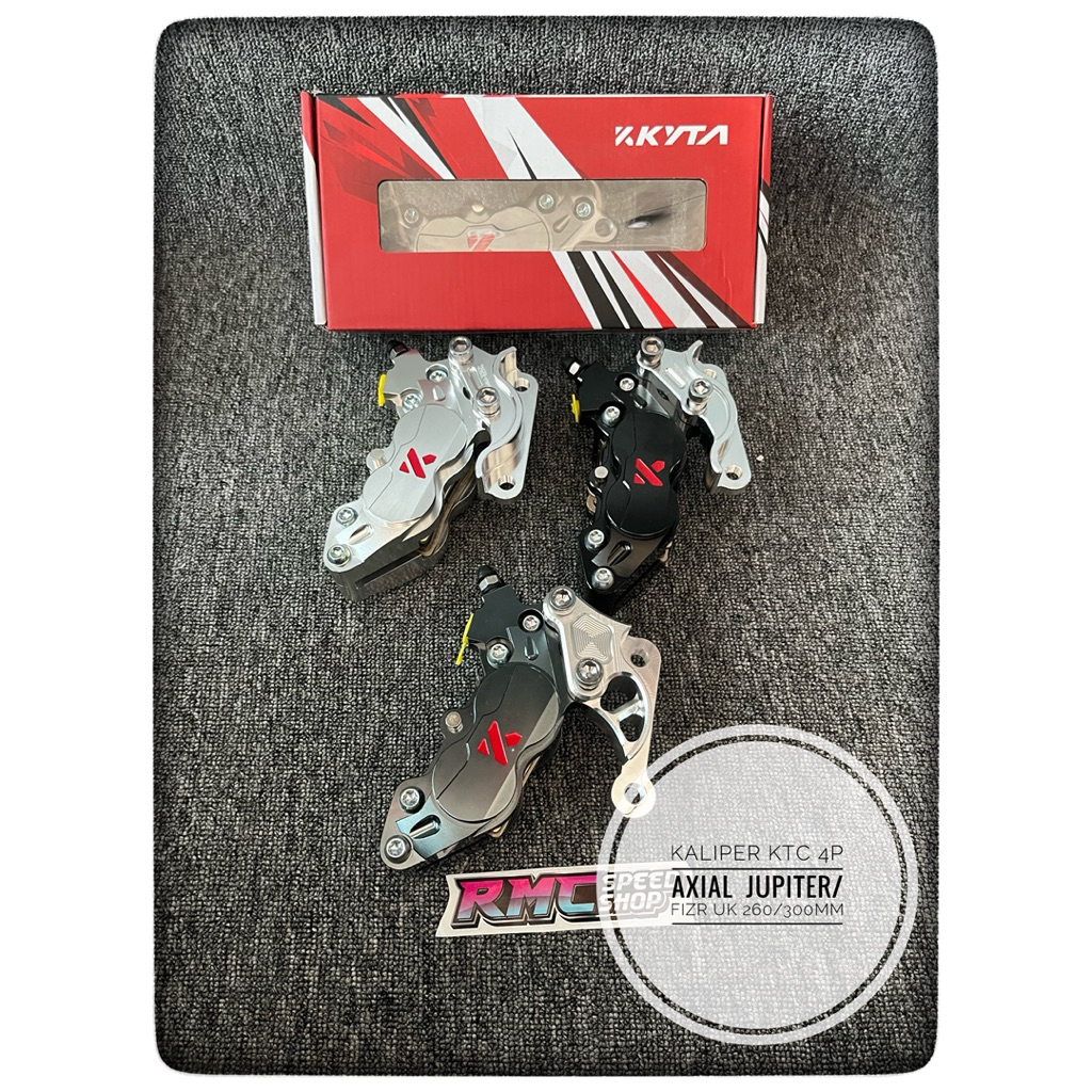 Paket kaliper ktc kytaco 4 piston fizR jupiter ukuran 260mm 300mm / Kaliper Ktc 4p fizR / jupiter uk