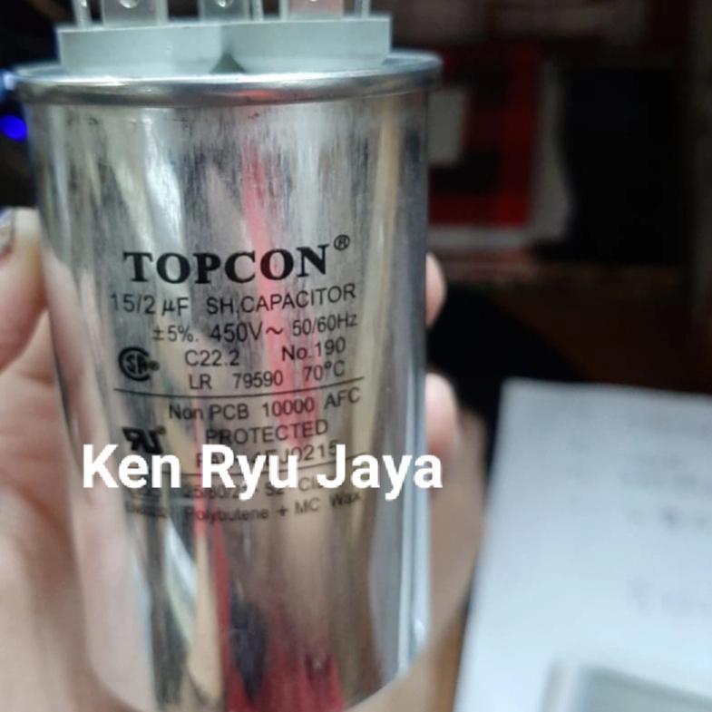 Kapasitor AC 15+2uf 450v Topcon