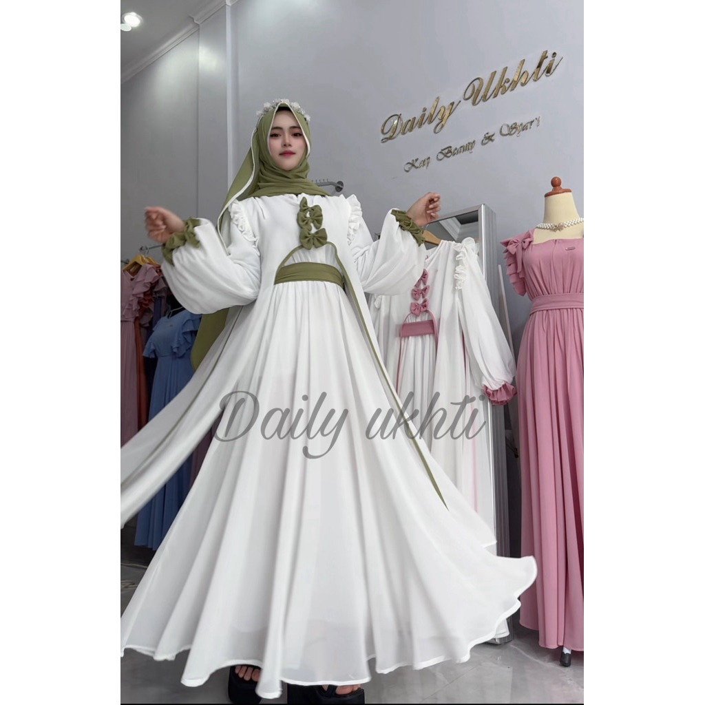 Varasya polos gamis set hijab by Daily Ukhti Boutique