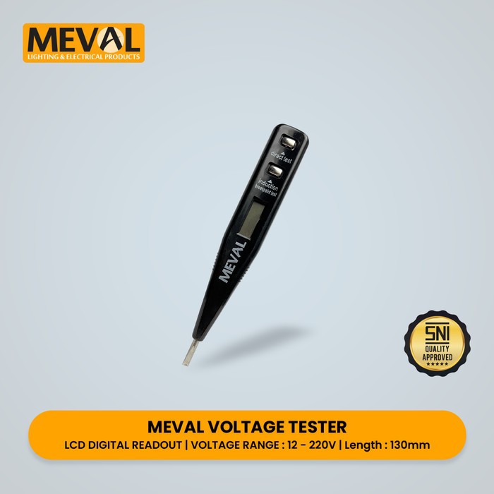 MEVAL Voltage tester Obeng Tespen Test Pen Listrik Digital tespen chek listrik