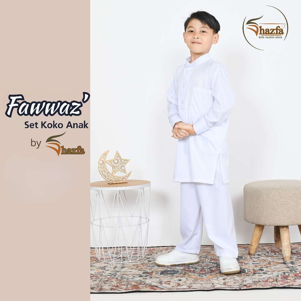 Setelan koko anak Shazfa-adi phutra fawaz Setelan Koko Anak Laki-laki pareasi catun kotak bahan toyo