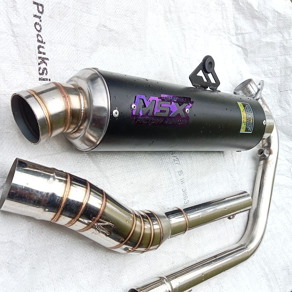 knalpot original msx jenong black coting dos jrm dpj pnp satria fu mp cb gl tiger vixion cbr gsx bis