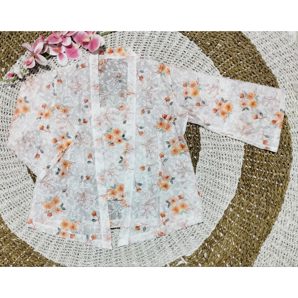 Kebaya Jadi Jumbo Bahan Katun Bunga Tangan Lonceng/Kebaya Jumbo/Kebaya Katun Bunga