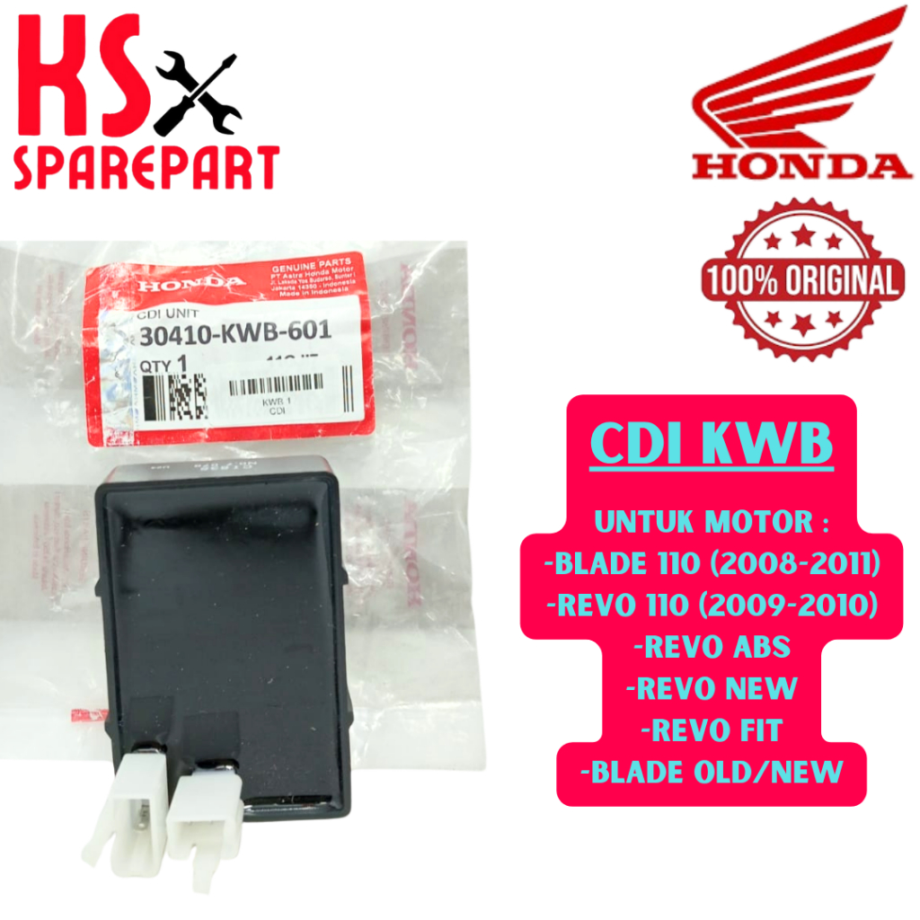CDI KODE-KWB HONDA ASLI AHM Revo Absolute 110/Honda Blade 110 BERKUALITAS ASLI 100% ORIGINAL HONDA .