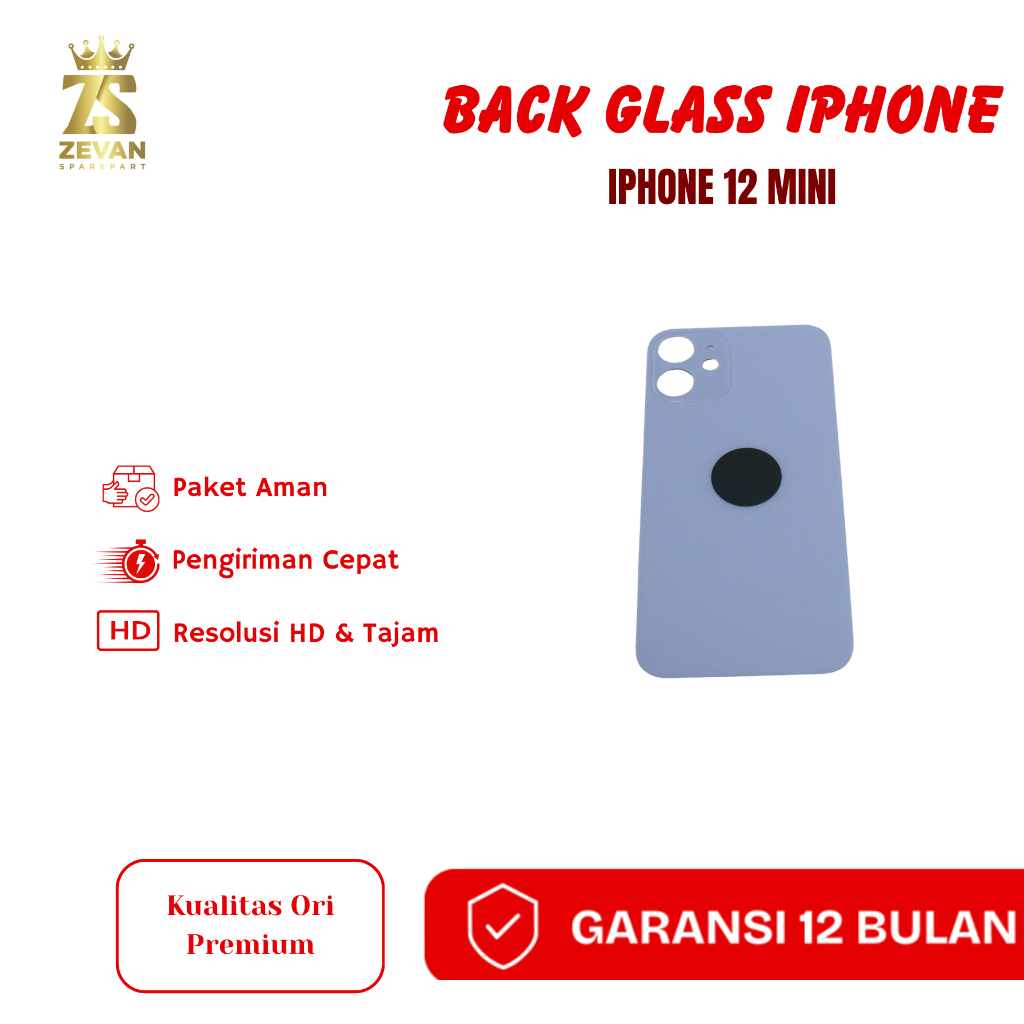 BACK GLASS IPHONE 12 MINI