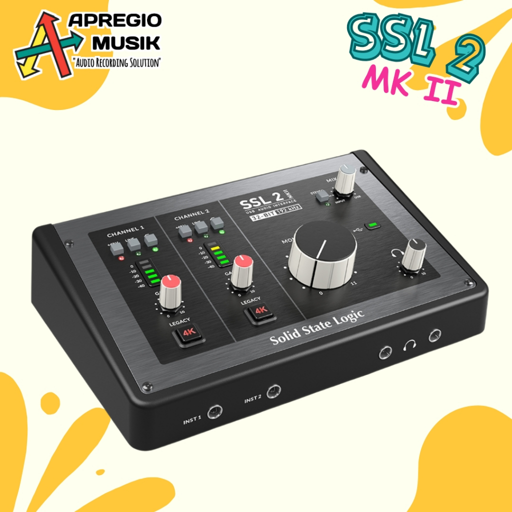 Solid State Logic SSL 2 MK2 SSL2 MK 2 MK II SSL2 + SSL 2 + SSL 2 Plus Audio Interface Soundcard Apre