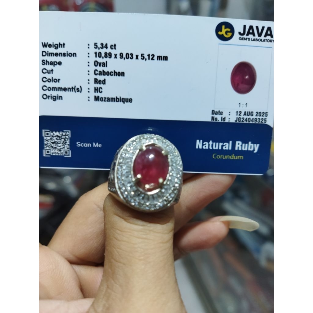 CINCIN PERMATA NATURAL RUBY