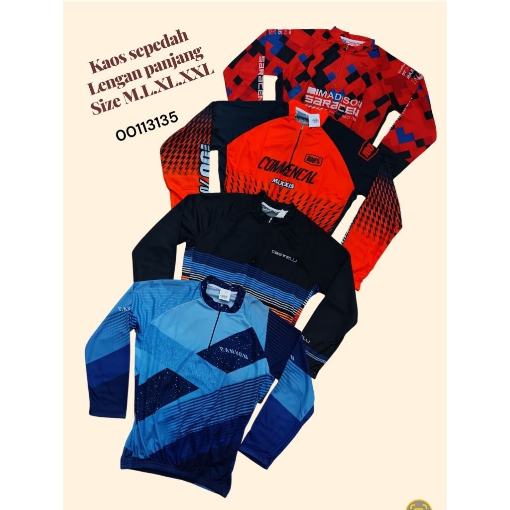 Kaos sepedah lengan panjang
