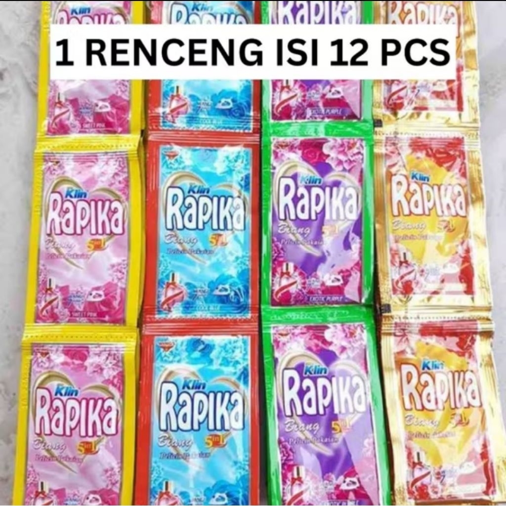 (1 RENCENG ISI 12 PCS) Rapika 500an Biang Sachet 5 in 1 Sachet 500 an Wings Isi Gold Biru Luxury Pin