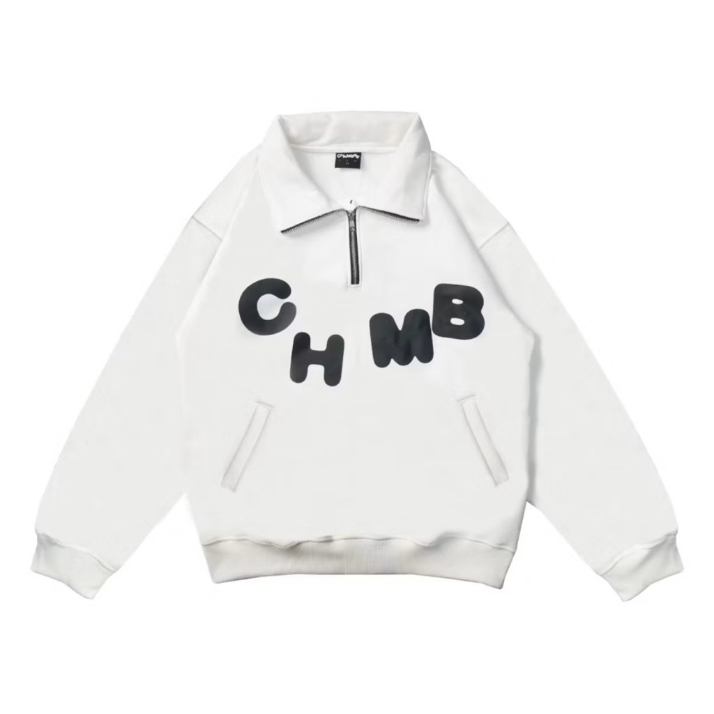 CHMB HALFZIP WHITE