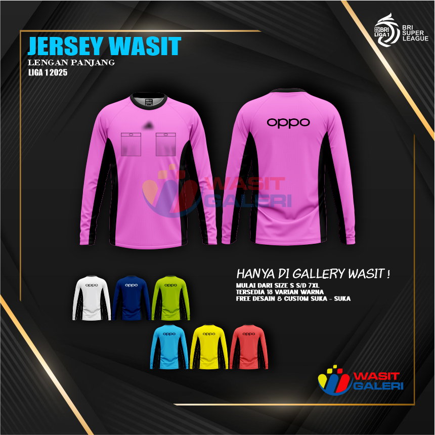 JERSEY TUGAS WASIT BRI LIGA 1 SUPER LEAGUE 2025/2026 LENGAN PANJANG (OPPO)