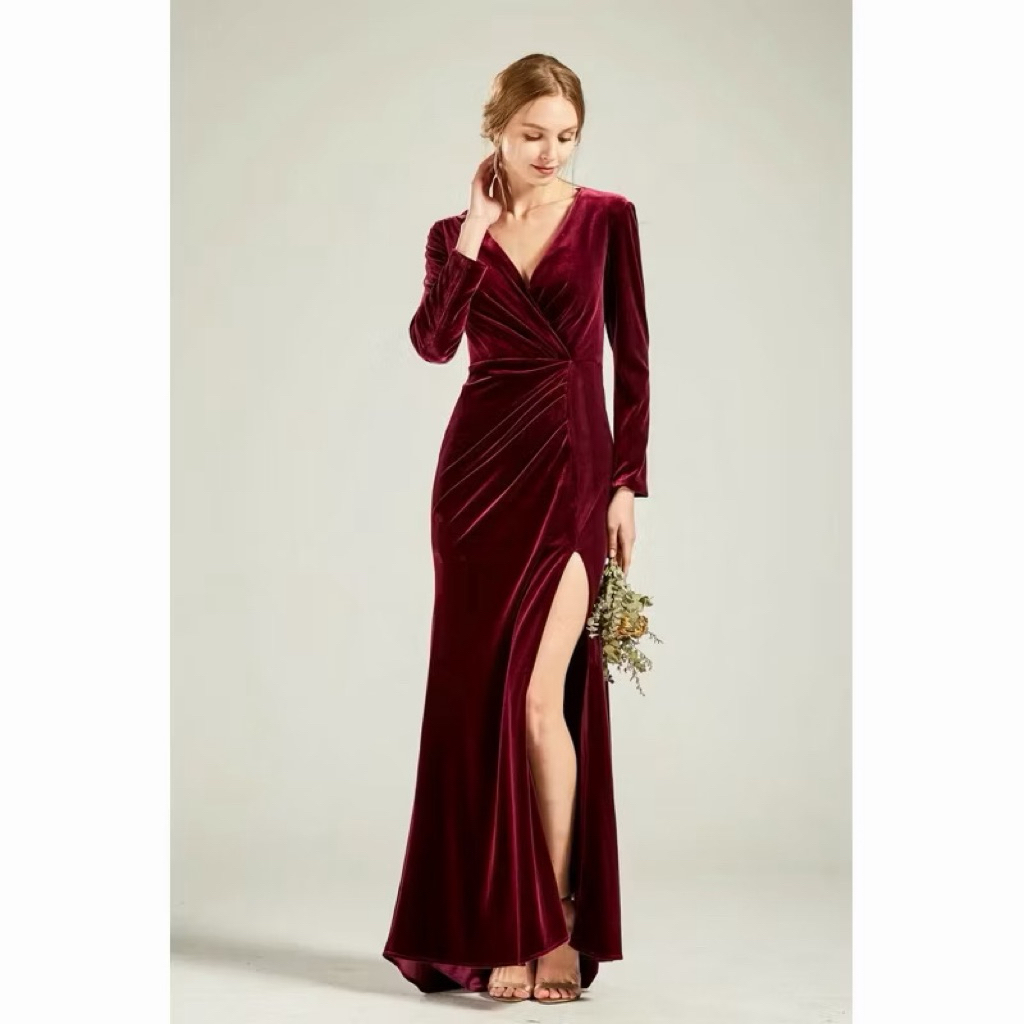 Dress acara pesta | Dress velvet bludru