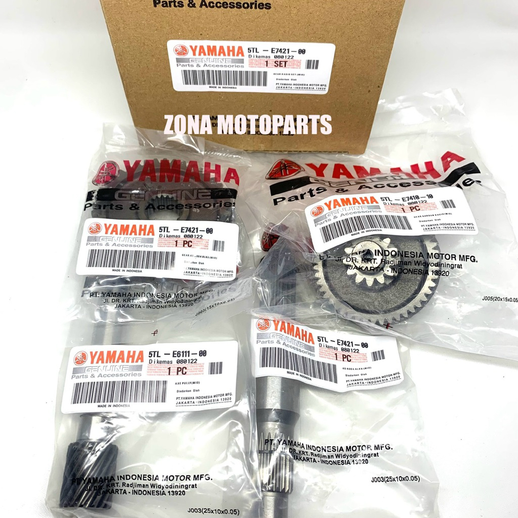 Gigi Gear Gir Rasio Ratio Box Gardan Set Complete Yamaha Mio Sporty - Mio Smile - Mio Soul Karbu 5TL