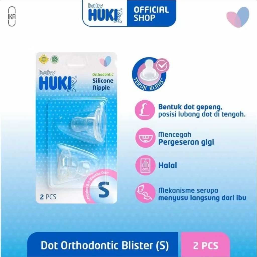 huki nipple gepeng isi 2 / dot gepeng / pentil gepeng / pentil / dot bayi / nipple silicone / huki