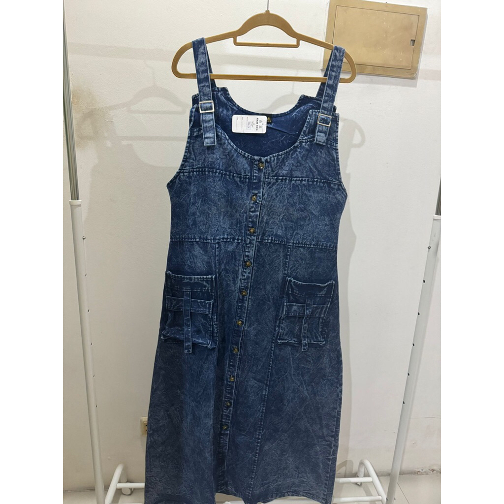 Overall jumpsuit denim wanita blue jeans | Baju atasan wanita biru | Baju kerja | Baju kuliah | Baju