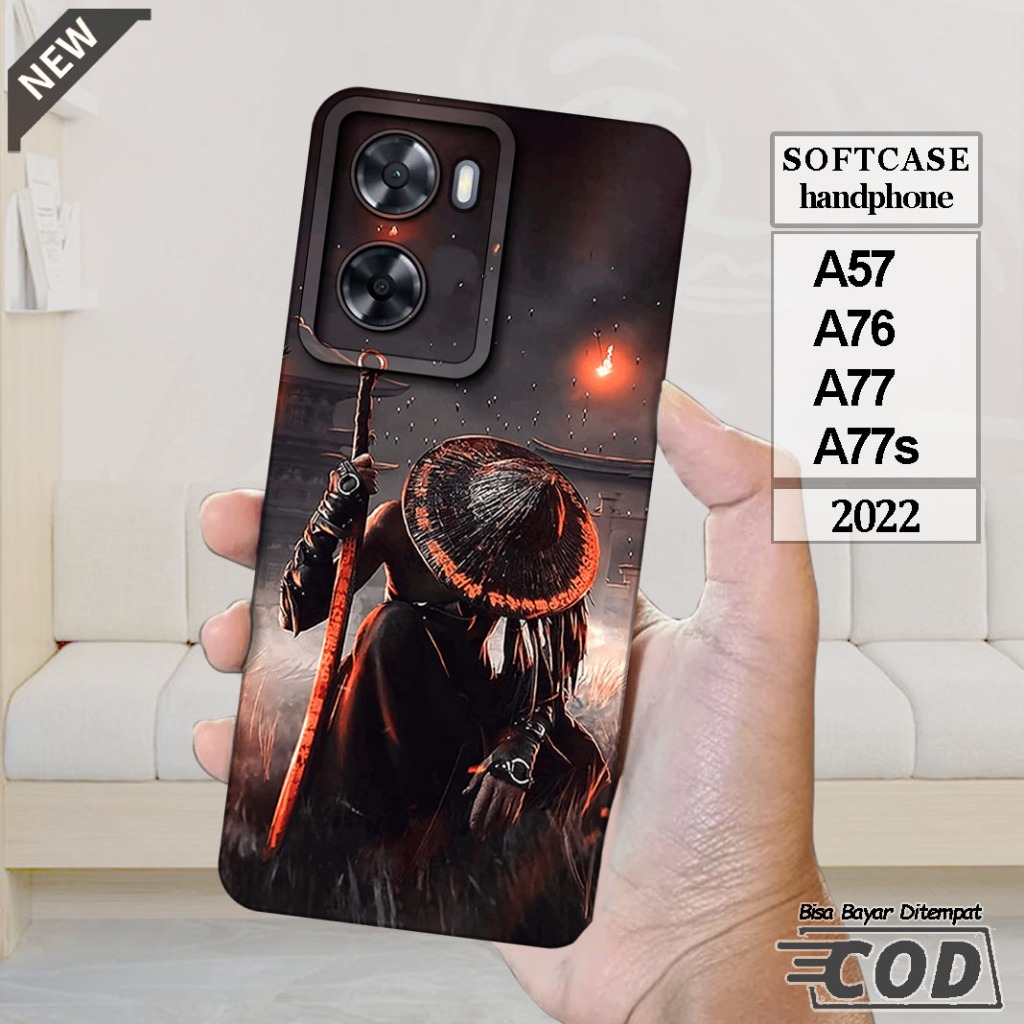 Case OPPO A57  -OPPO A76 -OPPO A77 -OPPO A77s  _Casing Silikon  hitam bening lentur elastis keren