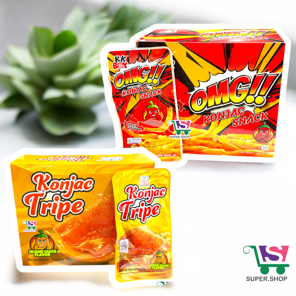 Konjac Tripe Snack Sesame Sauce / OMG Konjac Spicy Flavor Pack (isi 30 pcs)