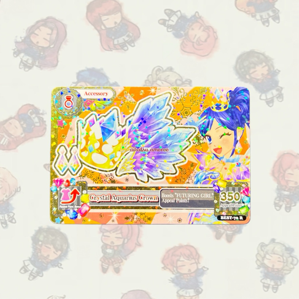 Aikatsu Premium Futuring Girl Crystal Aquarius Crown Aoi Kiriya