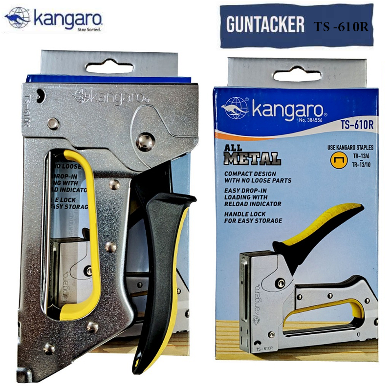 KANGARO Original Staples Tembak Staple Gun Jok Motor Dekor Steples Tembak Kangaro TS610R Guntacker S
