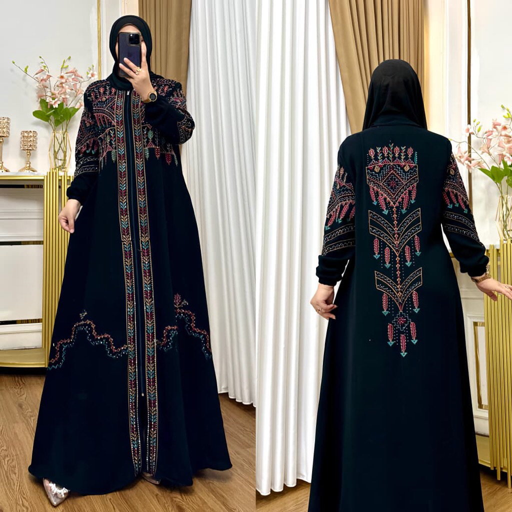 GAMIS ABAYA MUSLIM/ABAYA JETBLACK ORIGINAL