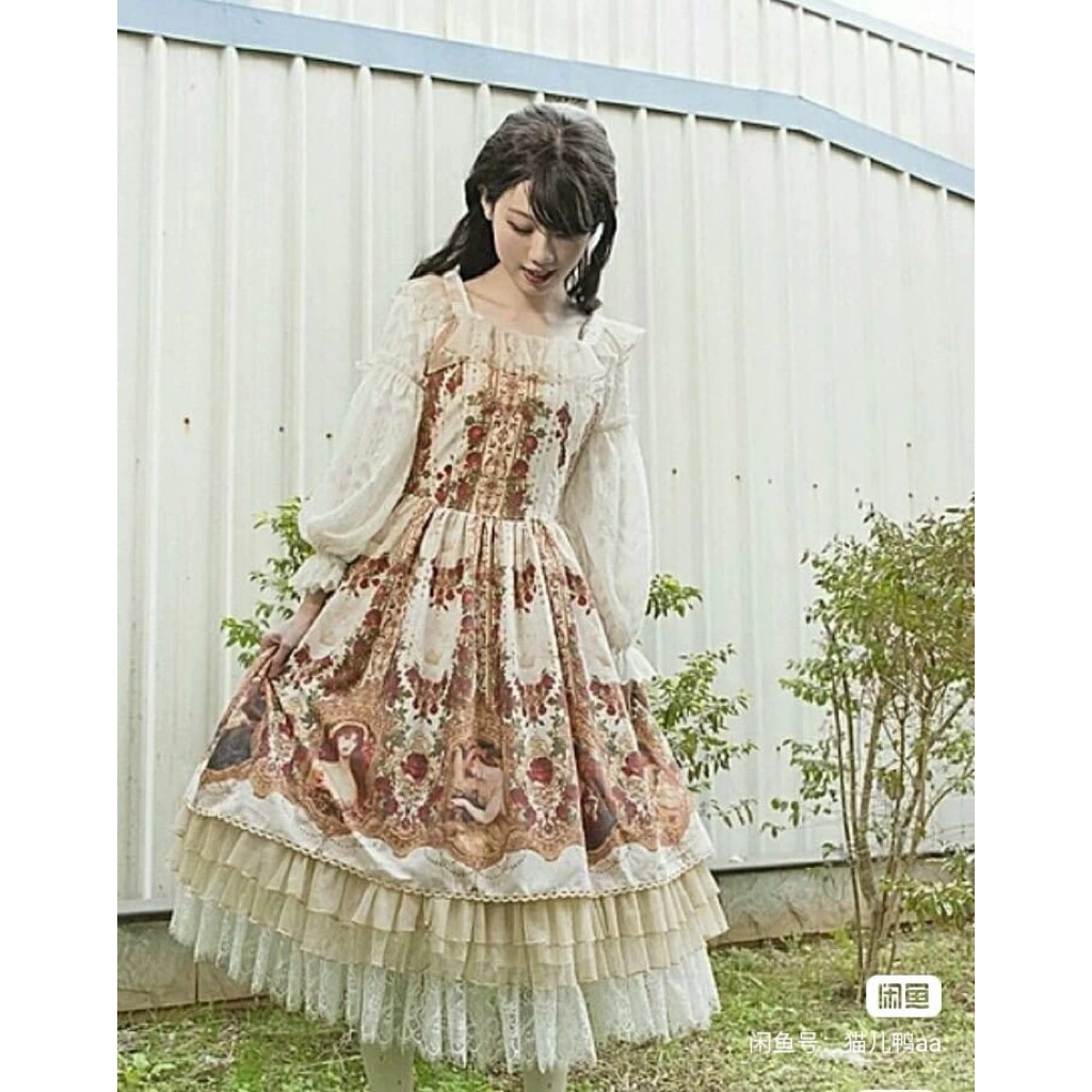 Rose Potrait Classic Hime Lolita Vintage Dress Victorian Dress