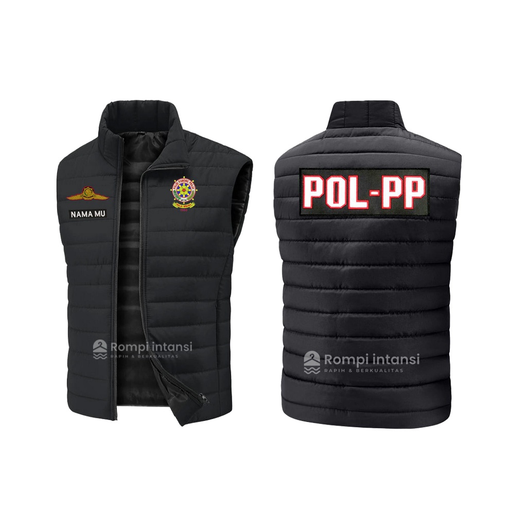 ROMPI POL PP GELEMBUNG PREMIUM BORDIR | VEST PUFFER POL PP BORDIR | ROMPI GELEMBUNG POL PP BORDIR BE