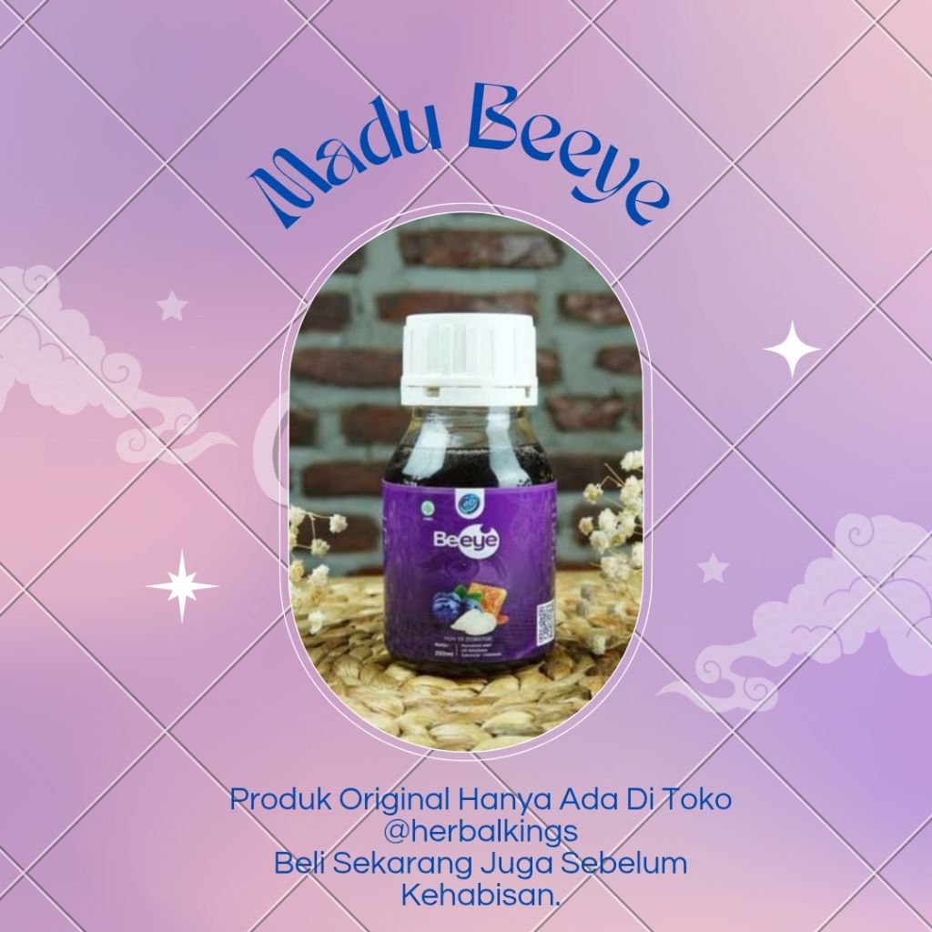 Beeye Madu & Kapsul Kesehatan Mata BPOM Approved 200 ml / AM - 1 Botol Madu Beeye 200 ml