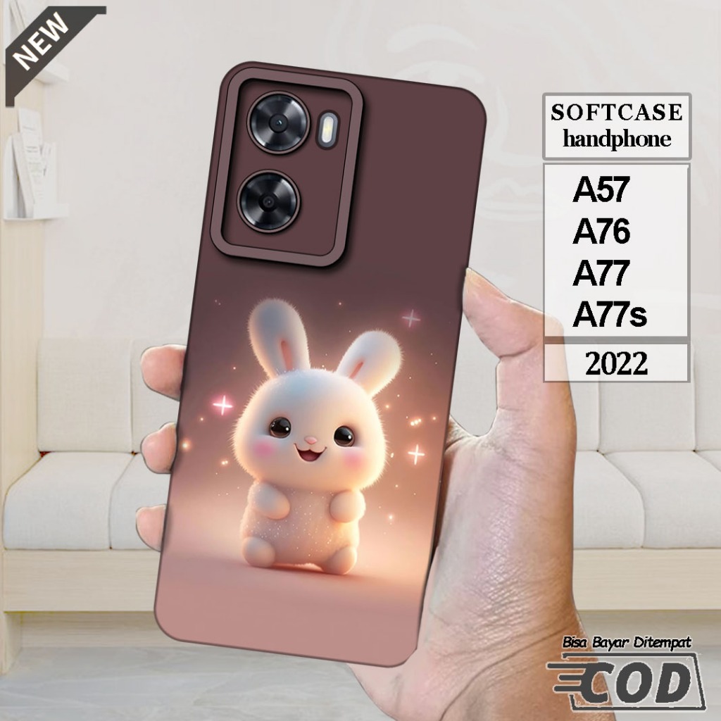 Case OPPO A57  -OPPO A76 -OPPO A77 -OPPO A77s  _Casing Silikon  hitam bening lentur elastis keren