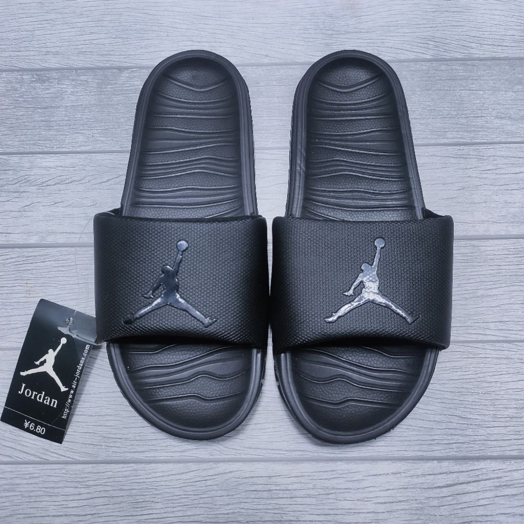 Sandal Selop Pria Dewasa Nike Jordan Black Grade Original Ready Size 40-45