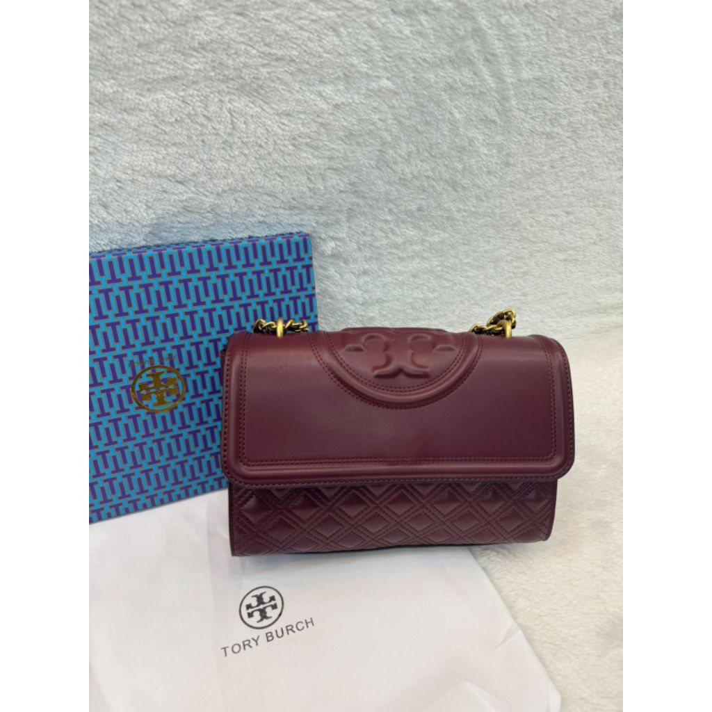 Cherrybag Store II Womens bags Tory burch Fleming Medium bag Tas Shoulder bag Wanita Uk27cm Dengan b