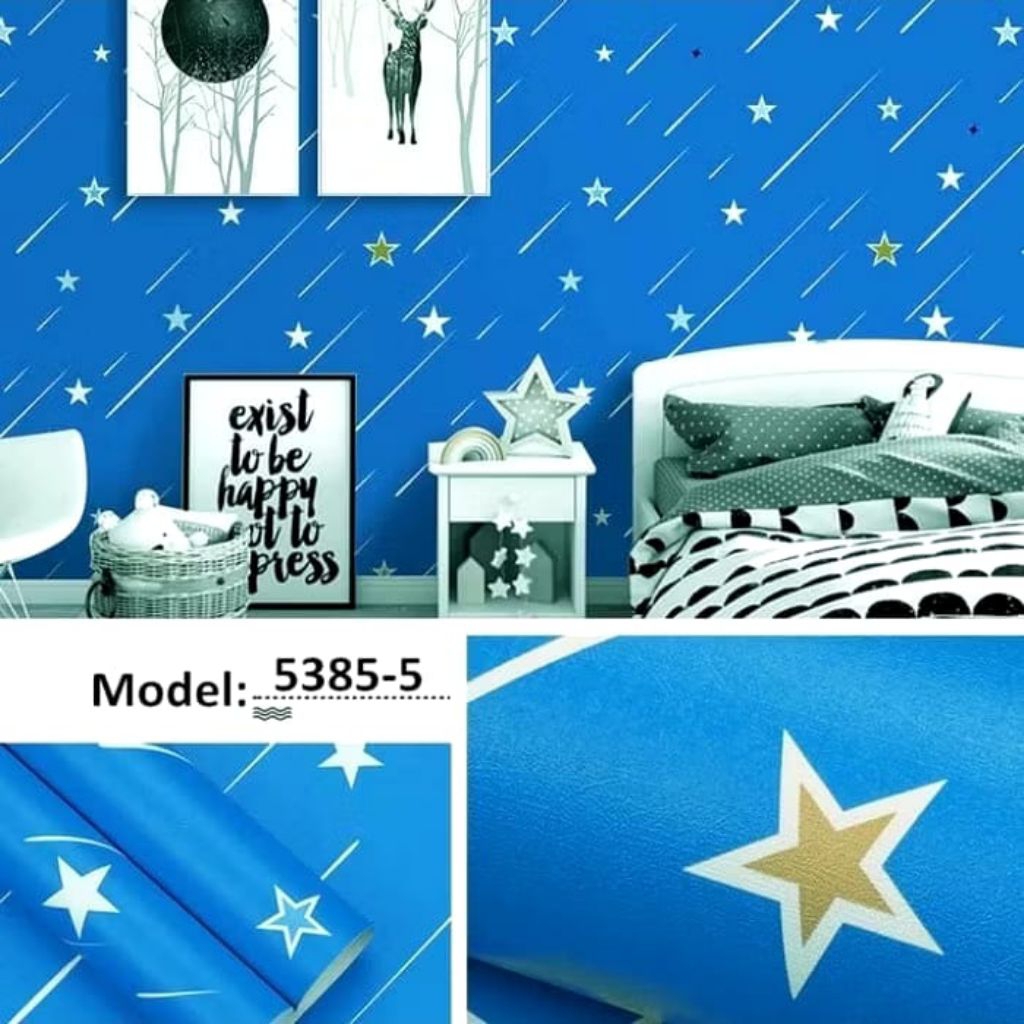 Wallpaper Dinding Kamar Anak Estetik Wallpaper Dinding Karakter Anak Estetik Wallpaper Dinding Biru