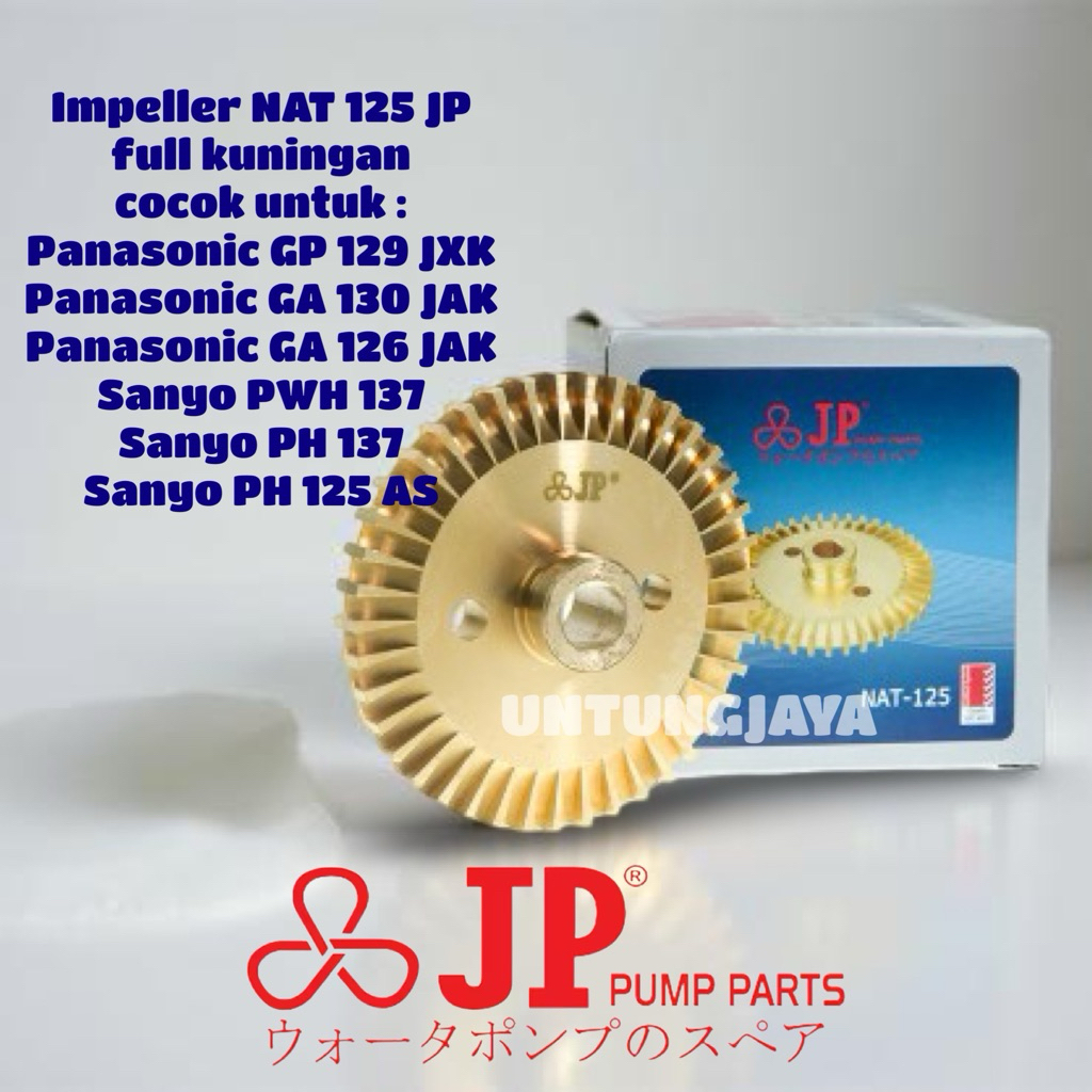 IMPELLER KUNINGAN POMPA SANYO PH 137 PWH 137 PH 125 // IMPELLER KUNINGAN PANASONIC GP 129 JXK GA 130